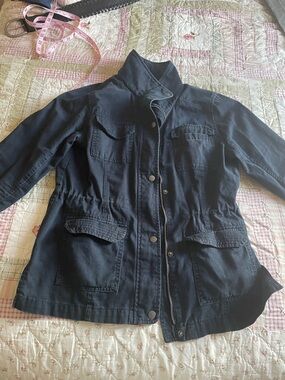 Hollister Dark Navy Utility Jacket for Women
